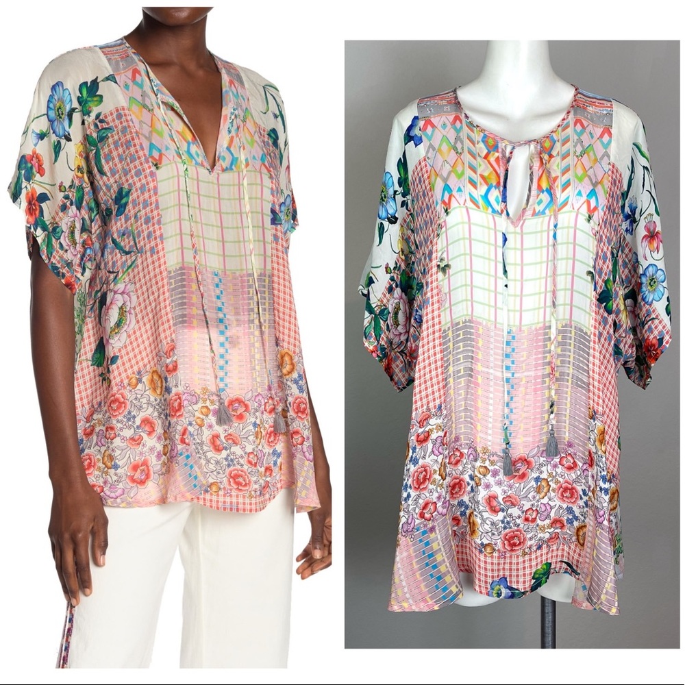 Johnny WAS Multicolor Floral Blouse XL